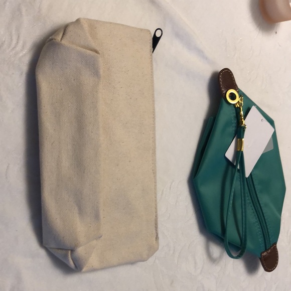 LAUREN RALPH LAUREN  “LRL” canvas CLUTCH & WRISTLET by “J” PERSONAL / MAKE UP - Picture 8 of 12